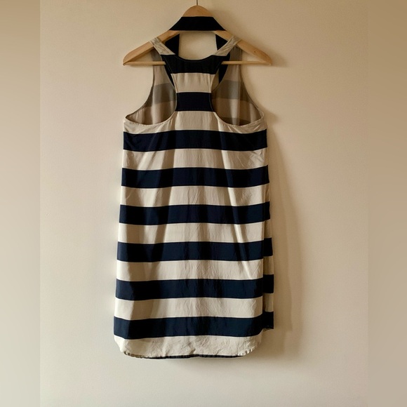 Striped Loose Fit Club Monaco Silk Dress - Picture 2 of 6